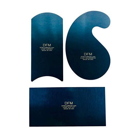 【期間限定お試し価格】 Blue DFM Curved Set　並行輸入品 Card Scraper Cabinet 切削工具