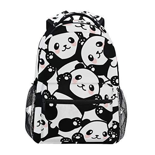 Student Girls for Backpack Panda Qilmy School Black　並行輸入品 Daypack, Travel Computer Laptop Bookbag ビジネスリュック 春先取りの
