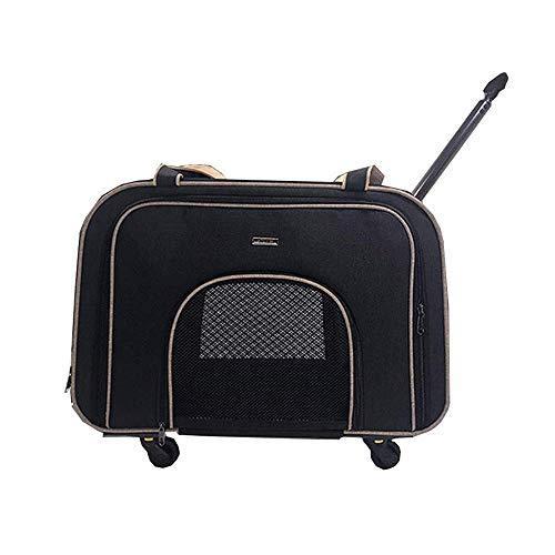 新規購入 Pet JYLJL Handbag, Stro Portable Dog Suitcase, Pet Portable Breathable Sides Three Wash to Easy and Detachable Wheel Silent Case Trolley Pet バックパック、ザック