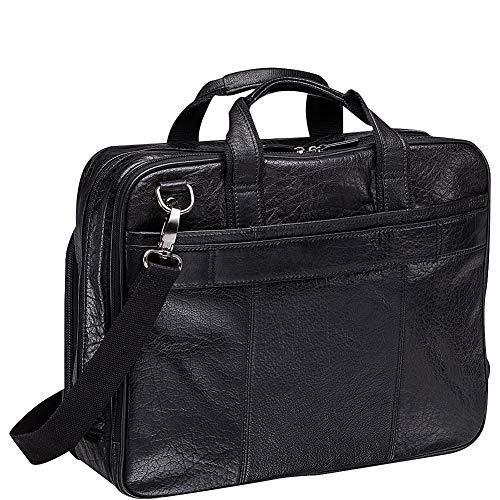 Mancini Leather Goods Buffalo Leather Double Compartment 15.6" Laptop Briefcase　並行輸入品