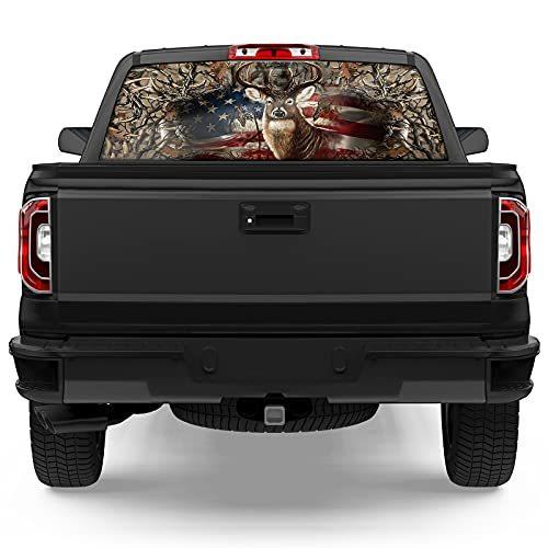 安い 店 限定輸入品をどこよりも安く 特売セール中oasisdreamリアウィンドウデカールアメリカ国旗狩猟鹿穴あきビニールステッカートラックsuv車バ 新品 Alarjaniplasticfactory Com