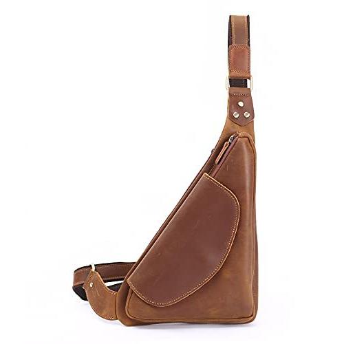直販ストア 通販 For Yahoo ショッピング Travel Sling Sling Pahvrion Men Leather Langley Hiking Daypack Brown 並行輸入品 Crossbody Chest Bag Bag Backpack B09dp84f3l Store 超特価品 Melbourneflowersonline Com Au