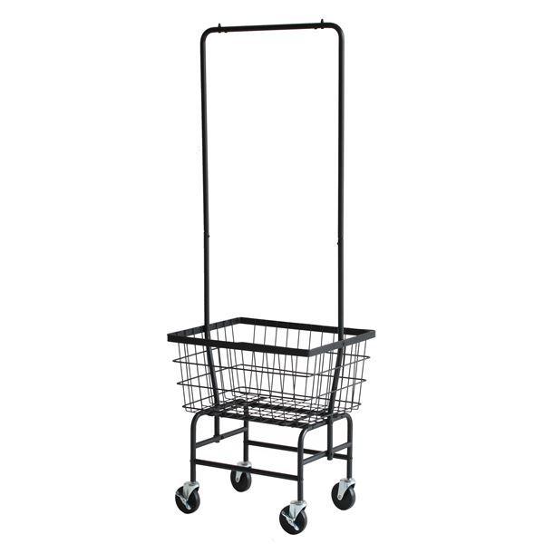 バスケット付きハンガーラック anthem Cart Hanger ブラック 〔組立品 