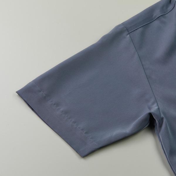 形状安定シルキータッチ半袖シャツ サンドカーキ XL