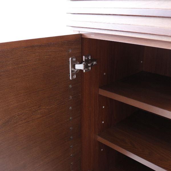 【美品】 カップボード 食器棚 約幅80×奥行42.5×高さ18cm ブラウン 全段フルオープンレール ダイニング キッチン インテリア家具〔代引不可〕 【UO1563440737】(56640円)