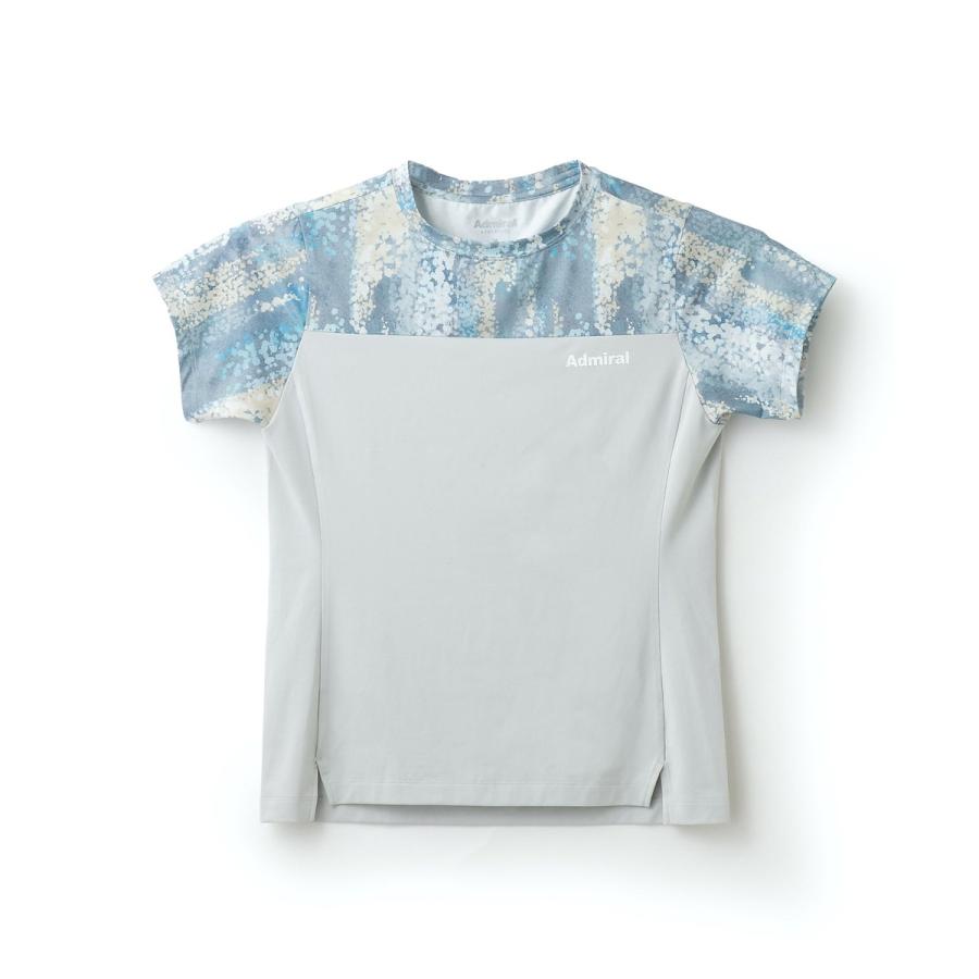 新作未使用　Admiral レディスTシャツ　ATLA502 M 2025SS Admiral（アドミラル） スリットヘムグラフィックTEE ラケットスポーツ