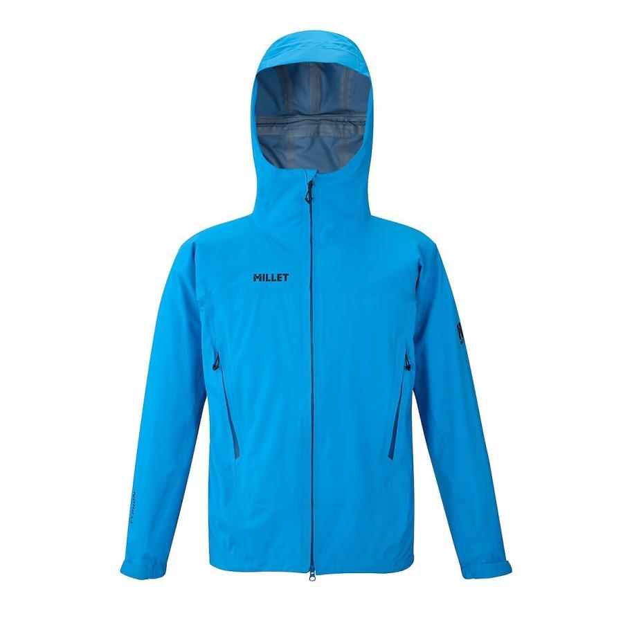 【美品】 MILLET ミレー マウンテンジャケット メンズM ブルー MILLET（ミレー） MILLET TYPHON ST JKT M トレッキング アウトドア