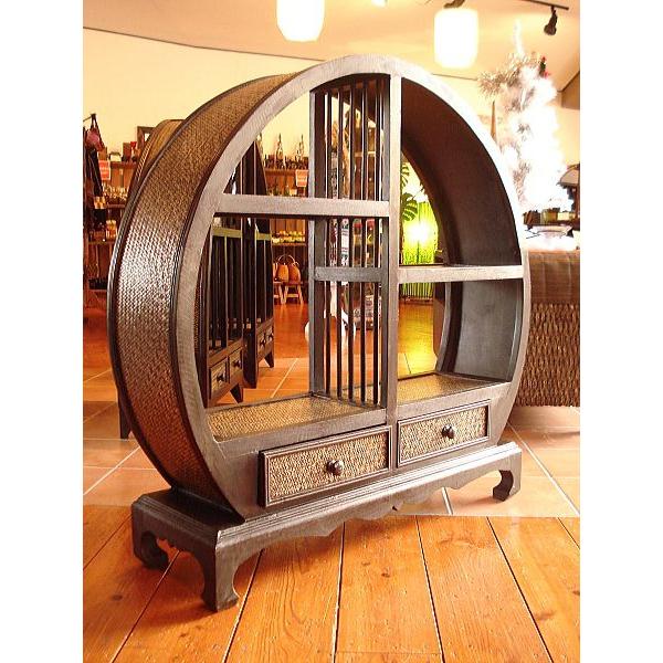 アジアン家具 オープンシェルフ オープンキャビネット キャビネット 