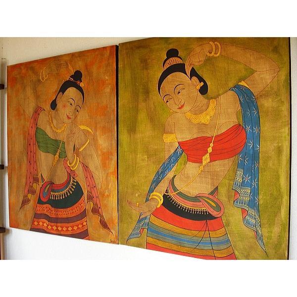 タイ古式マッサージ絵　壁掛け絵 タイ古式マッサージ絵 壁掛け絵