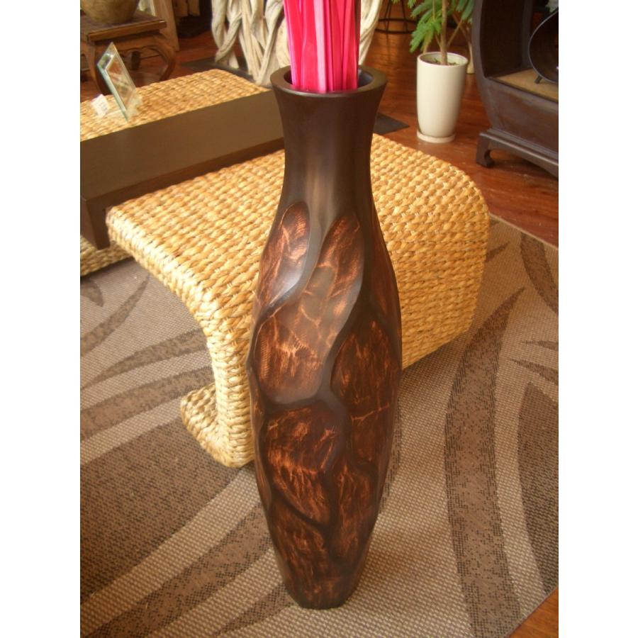 木製花器　木製花瓶　マンゴーウッド花器　オブジェ　アジアンインテリア 　フラワーベース｜store-monsoon｜02