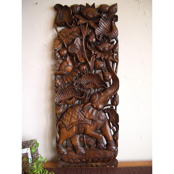 アジアンインテリア アジアン雑貨 木彫り 象 ウッドカーヴィン