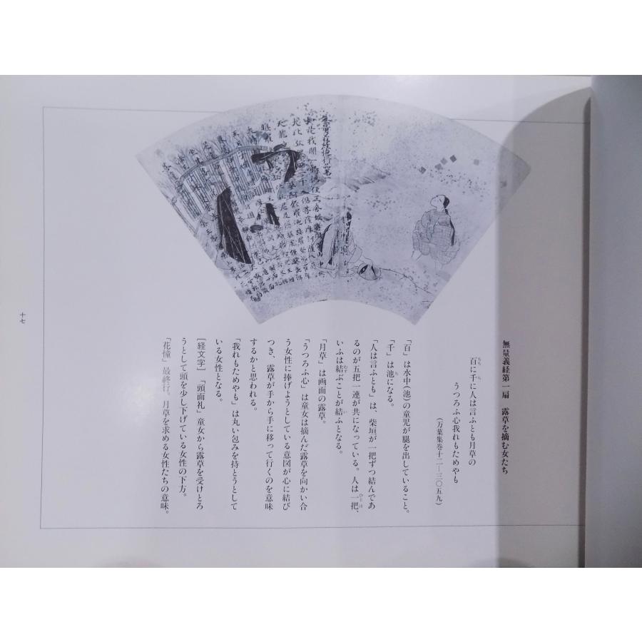 扇面法華経下絵、経文字解・藤原伊行筆和漢朗詠抄下絵解」/白畑 扇面法華経下絵、経文字解・藤原伊行筆和漢朗詠抄下絵解」/白畑