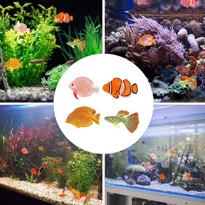 Ledmomo 熱帯魚 水槽オーナメント 人工浮遊魚 人工 魚 リアル 水槽装飾 水族館装飾 シリコン製 かわいい 4点セット ストアオーリッチ 通販 Yahoo ショッピング