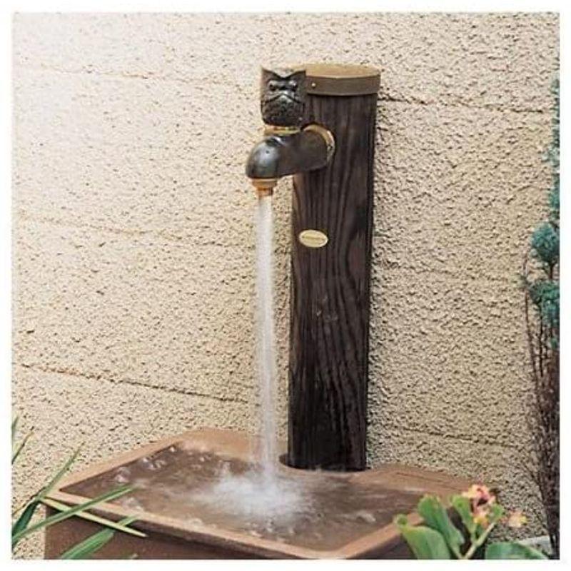オンライン限定商品 SANEI 木目調水栓柱 屋外での水栓設置に 前給水 長