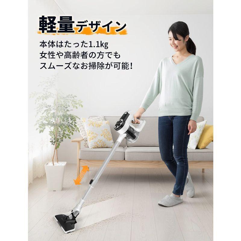 YOMA コードレス掃除機 スティッククリーナー 超軽量 掃除機 強力吸引