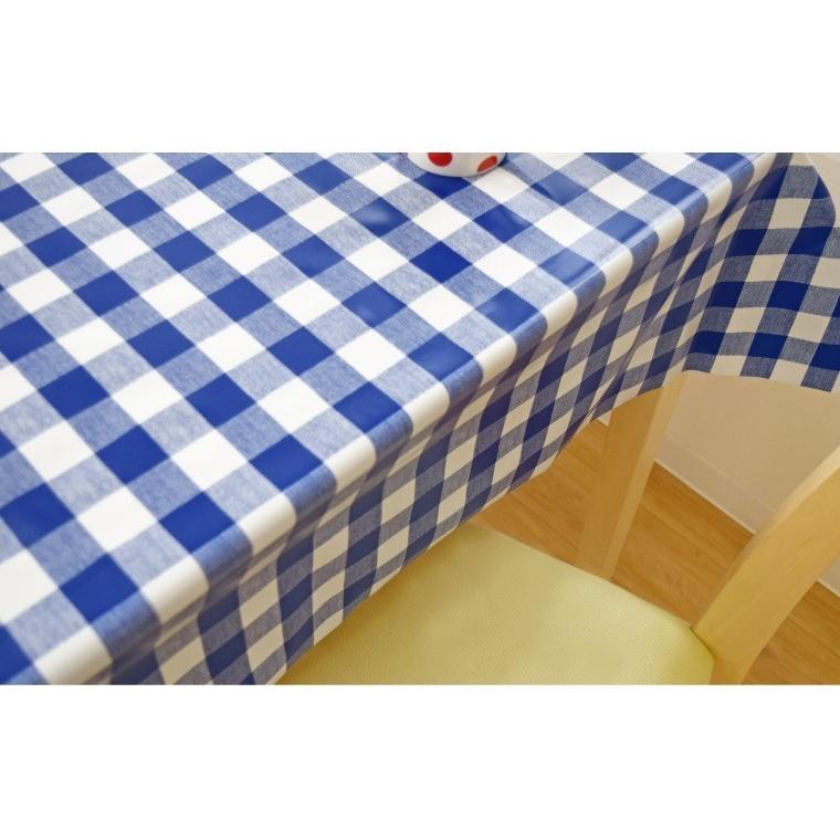 テーブルクロス ビニール おしゃれ ギンガムチェック 120×150cm 幅