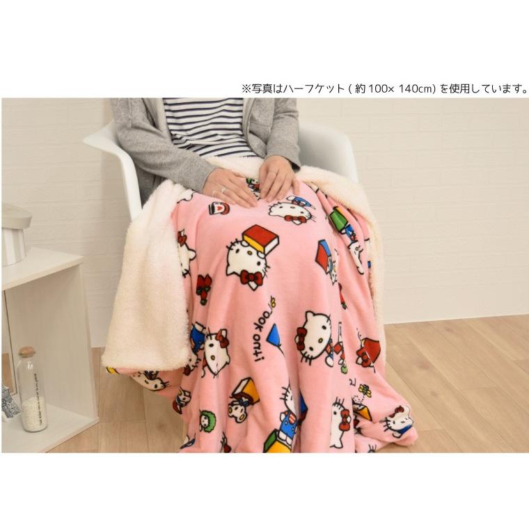 5 Off ハーフケット ブランケット 寝具 ハローキティ 約100 140cm ピンク フランネル かわいい 防寒対策 冷房対策 キャラクター 人気上昇中 Awch サンリオ Kitty ひざかけ