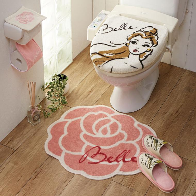 ぺーパーホルダー トイレットペーパー 美女と野獣 ベル バラ ピンク プリンセス 水彩画タッチ かわいい 可愛い お洒落 ディズニー Disney 1人暮らし 新生活 ストアポケット Yahoo ショップ 通販 Yahoo ショッピング
