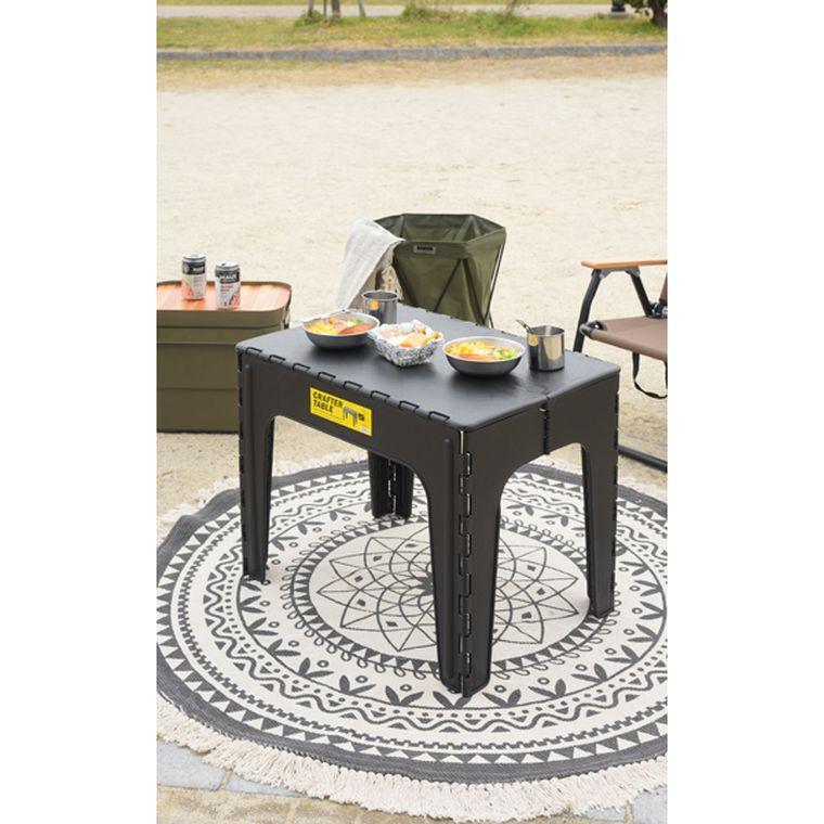 アウトドアテーブル スクエア 65×45×50cm 折り畳み 屋外 屋内 兼用