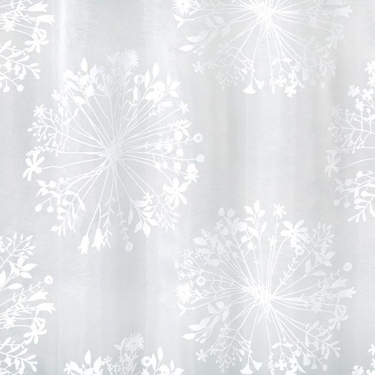 レースカーテン 幅100×丈176cm (2枚組）花柄 フラワー シルエット 植物