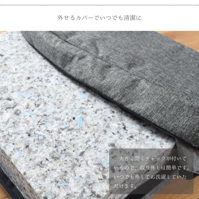 クッション 高反発ウレタン 座布団 約40×40×10cm 外せる洗えるカバー