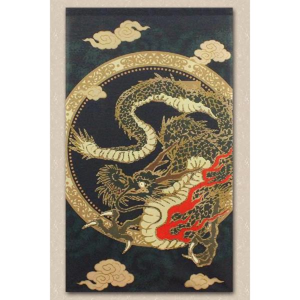 のれん 暖簾 おしゃれ ラメ糸使用で煌びやかな和柄タペストリー 85×150cm 龍 和風 目隠し 間仕切り 海外 お土産 メール便送料無料 在宅 ワーク 勤務｜store-pocket｜06