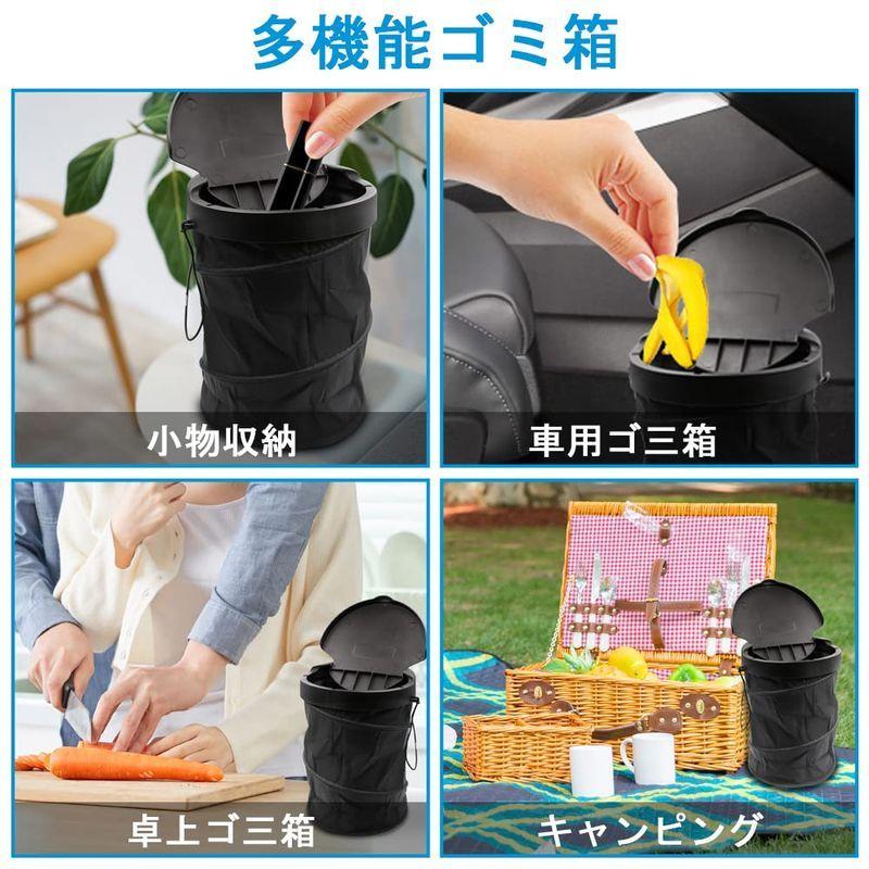 Fire Bull 車 ごみ箱 倒れない 車用ゴミ箱 ドリンクホルダー 車内ポケット ごみばこ ポータブル ダストボックス 引っ掛け 折りた 当店限定販売