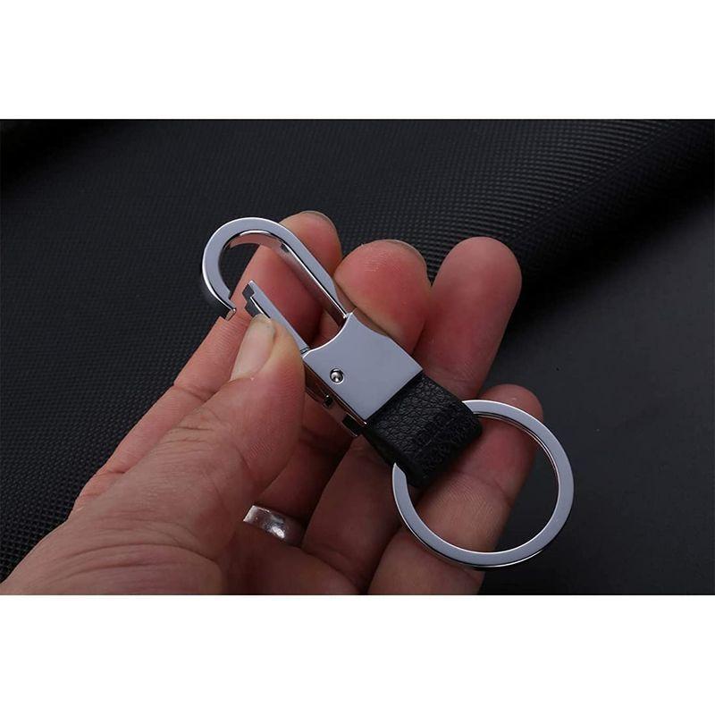 キーホルダー メンズ 車 スマートキー キーチェーン キーリング 家 鍵 カギ 金属 ステンレス マイクロファイバーレザー 男性 おしゃれ 超美品