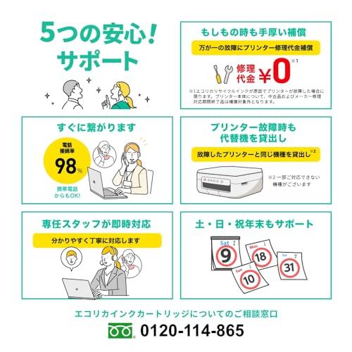 エコリカ キヤノン BCI-381+380/6MP対応リサイクルインク 6色パック ECI-C381-6P 残量表示対応｜store-yayoi｜06