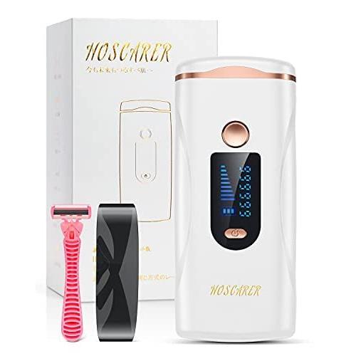 脱毛器  HOSCARER 九段階調節 IPL光 美容器 髭 VIO対応 光エステ フラッシュ式 50万回照射 全身 男女兼用 家庭用