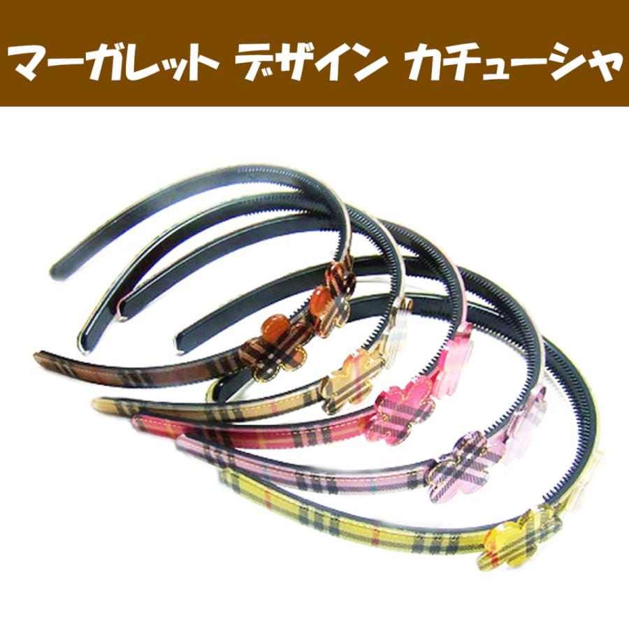 おすすめ カチューシャ チェック柄マーガレット花モチーフ Ch7405 カチューシャ カラー ピンク Www We Job Com