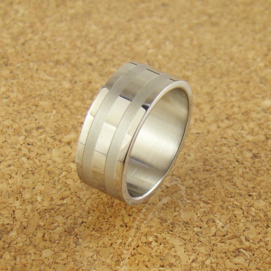 ステンレス リング 指輪 幅広 8mm メンズ レディース シンプル 錆び