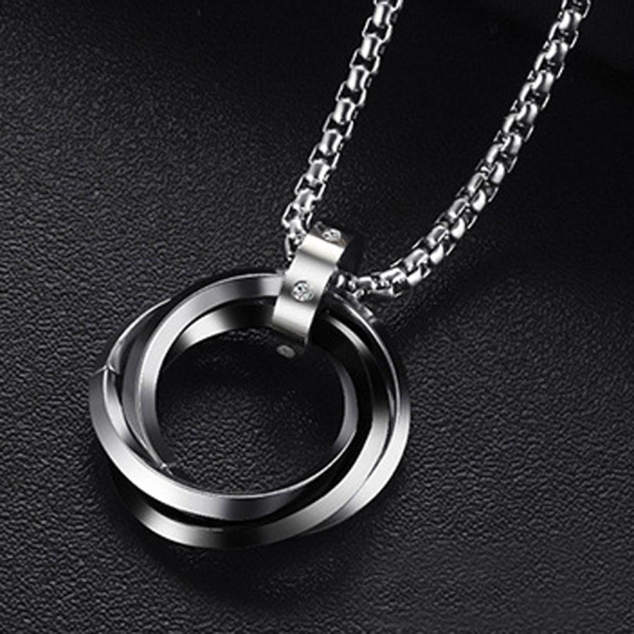 ネックレス メンズ レディース ユニセックス 50代 40代 代 30代 シンプル ペンダント アジャスター付き つけっぱなし かわいい おしゃれ 3連リング Yr Yr ストアーyy 通販 Yahoo ショッピング