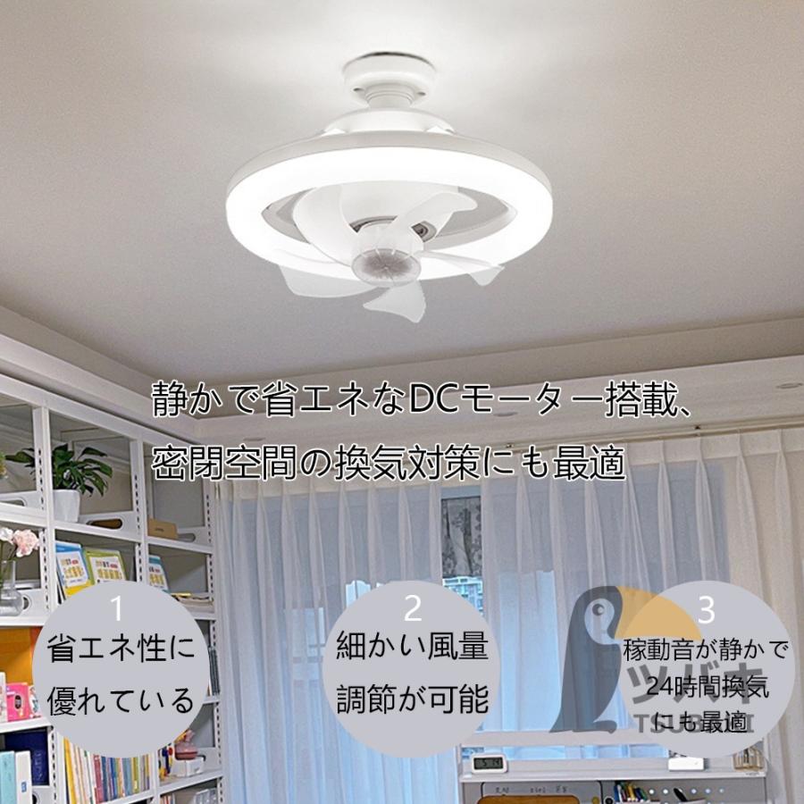 シーリングファンライト LED E26金口 360°首振り