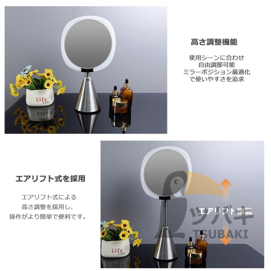 女優ミラー 高級感 卓上ミラー ledライト付き 両面ミラー USB