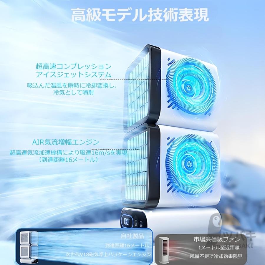 冷風扇 コードレス 冷風機 卓上 冷風ファン 冷風扇風機 扇風機 強力 首