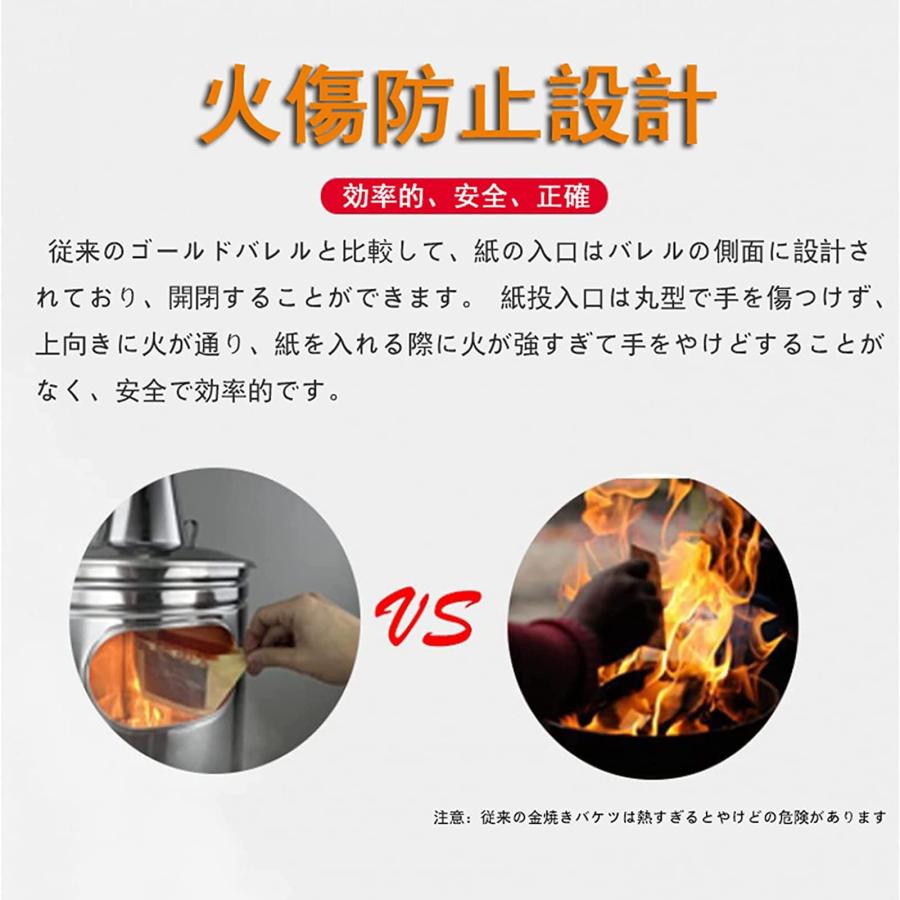 焼却炉 家庭用 無煙 大型耐熱煙突 耐蝕性 ドラム缶焼却炉 家庭用焼却炉 ゴミ焼却炉 ステンレス 、落ち葉焼却炉 焚火台 焚き火台 、焼却炉ケージの火ピットヤード｜store2byliu｜04