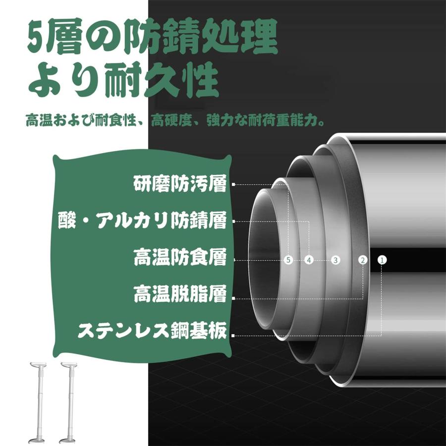 家具転倒防止突っ張り棒 地震 つっぱり棒 ジャッキ式 転倒防止用突っ張り棒 【パイプ径27mm - 調節可能な53-80cm】リトラクタブル伸縮棒耐震 つっぱり棒 強力 地｜store2byliu｜04