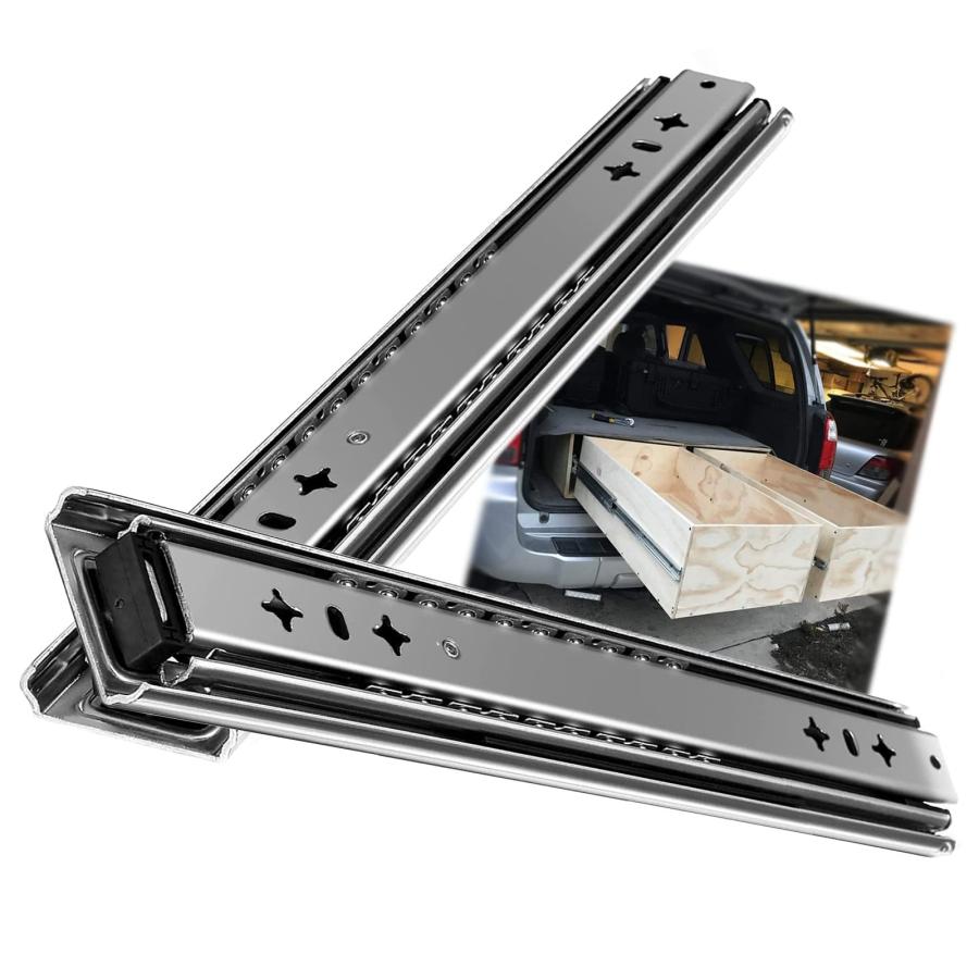 53mm Width Heavy Duty Drawer Slides 1 Pair Ball Bearing Telescopic