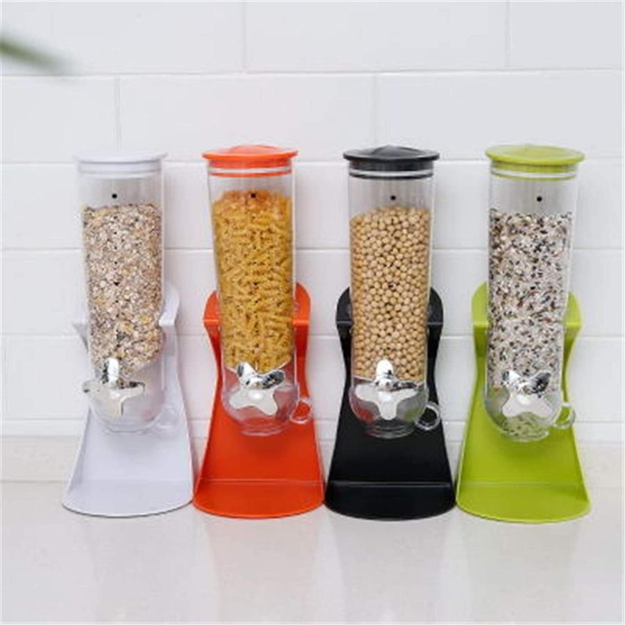 ポップンディスペンサー 単一のシリアルディスペンサードライフード容器オートミールナッツキッチン機械 スナックメロン種子ナッツキャンディーディスペンサー p2101227698d6ストア第2