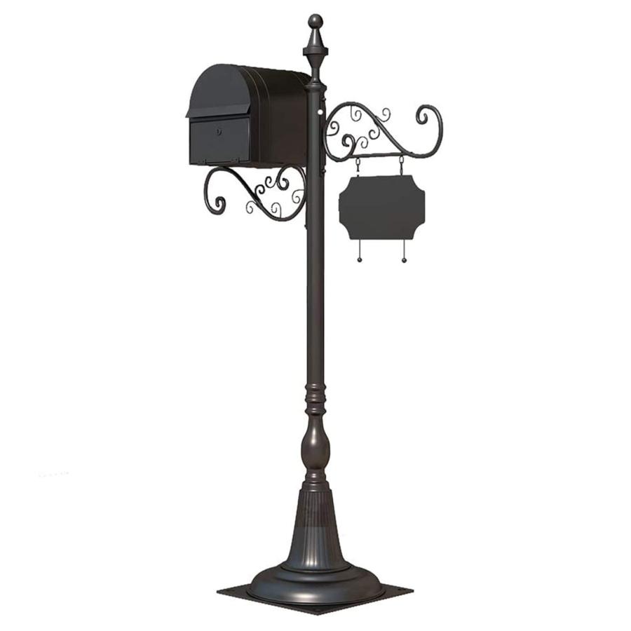 郵便ポスト ポスト付きメールボックスの外、 ヘビーデューティーロッキングミディアムレターボックス、 スクロール装飾デザイン、 アドレスプラーク