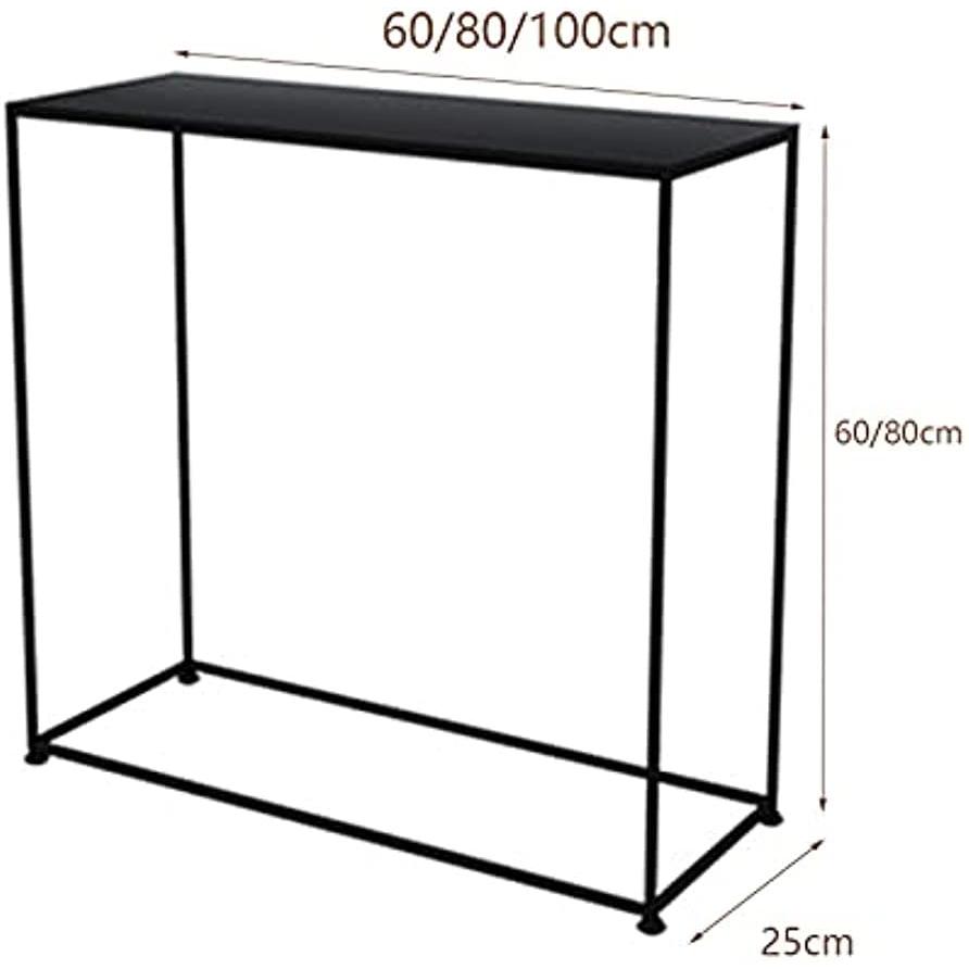 黒、白スリム　サイドテーブル　金属　北欧　コンソールテーブル　幅：60CM　ハイテーブル　シンプルさ　収納テーブル　スリム　廊下玄関リビング部屋　省スペース　家具