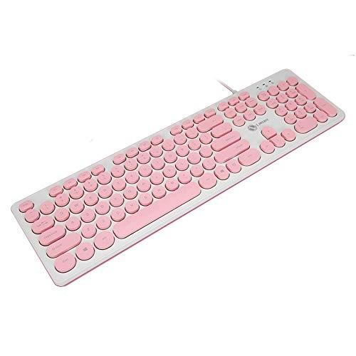 有線かわいいキーボード 3キーゾーンとveekiコンパクト有線usbフルサイズ ピンク Ksb ストア309 通販 Yahoo ショッピング