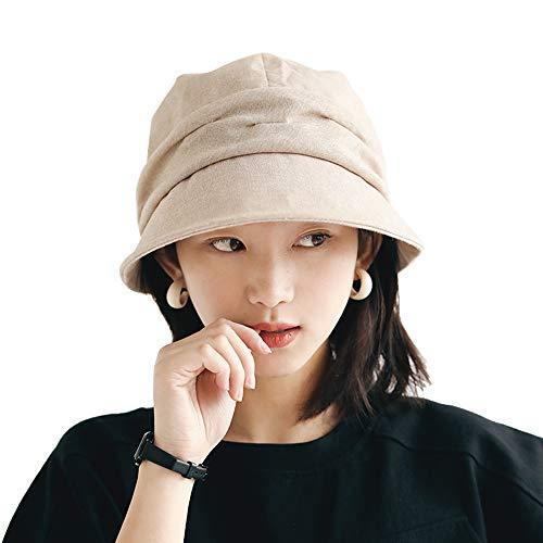 キャスケット レディース 帽子 夏 小顔効果抜群 Uvカット ベージュ 出産祝い