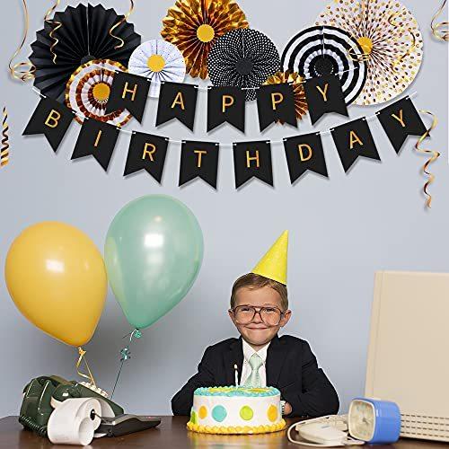 誕生日 飾り付け ガーランド ペーパーファン ハッピーバースデー Happy Birthday ペーパーフラワー パーティー 飾り お祝い 男の子 女の子 デコレーション セッ 最上の品質な