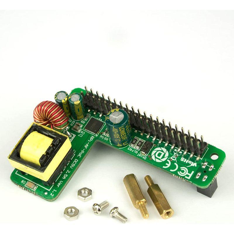 DSLRKIT PoE HAT PoEハットDC 5V 2.5A、 Raspberry Pi 4B 3B 3B Plus用802.3at ルーター、ネットワーク機器 GeeekPi Raspberry Pi POEハットケース ラズベリーパイアクリルケースRaspberry Pi 4B 3B