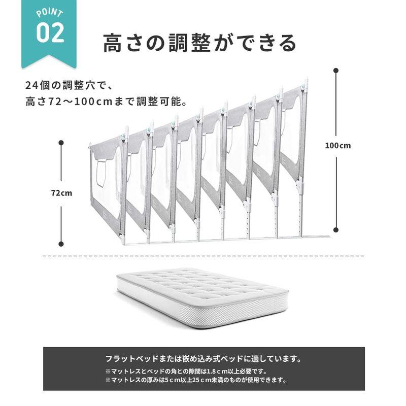 ベッドガード c13 190cm リニューアル版 ベッドフェンス ポケットつき
