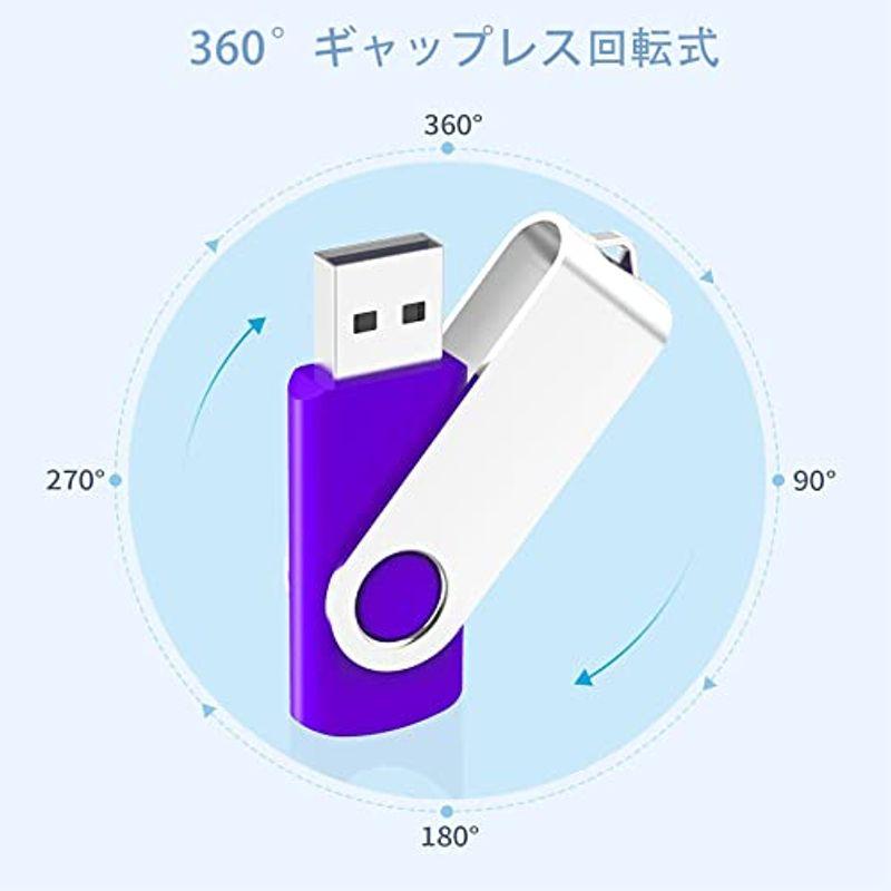 KOOTION USBメモリ 16GB 5個セット フラッシュドライブ USB2.0 サムドライブ バックアップメモリ USBドライブ16G