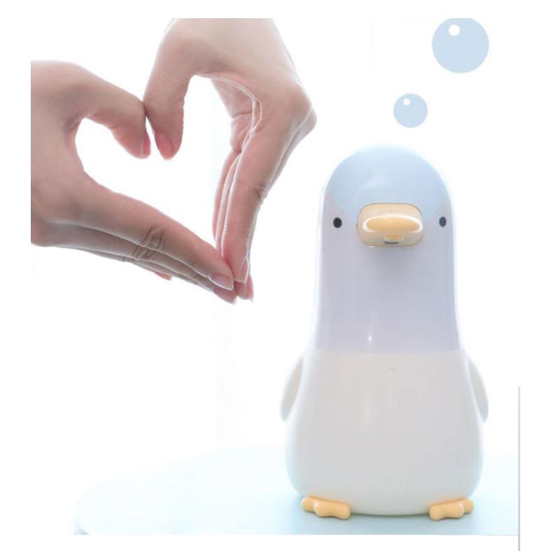 ギフト 特別価格セール ソープディスペンサー 自動 泡 おしゃれ オートディスペンサー ハンドソープ 充電式 ペンギンの外観デザイン 半透明ボトル Usb