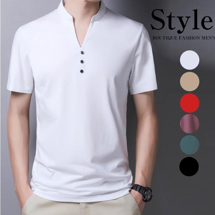 ポロシャツ メンズ 夏 無地 Vネック 半袖 Tシャツ トップス 絹糸 Polo ゴルフ 春 ウェア カットソー 紳士服 ビジネス カジュアル スポーツ 通勤 大人 ボタン付き Polo Store Ale 通販 Yahoo ショッピング